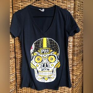 Pittsburgh Football Sugar Skull T-Shirt